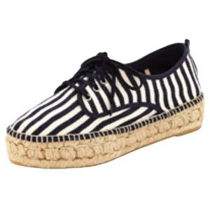 Loeffler Randall Alfie Navy Striped Espadrille Sneakers